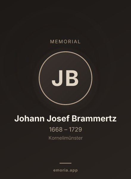 Memorial portrait of Johann Josef Brammertz