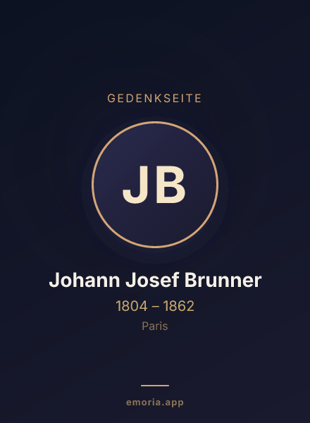 Gedenkportrait von Johann Josef Brunner