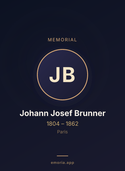 Memorial portrait of Johann Josef Brunner