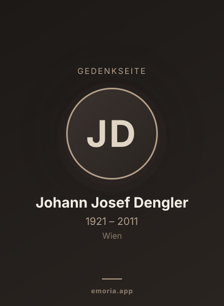 Gedenkportrait von Johann Josef Dengler