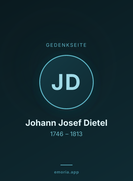 Gedenkportrait von Johann Josef Dietel