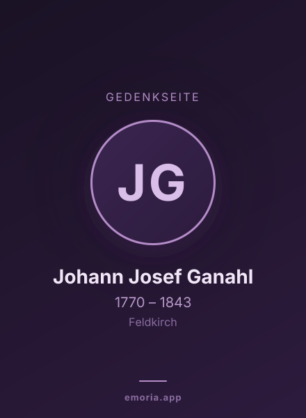 Gedenkportrait von Johann Josef Ganahl
