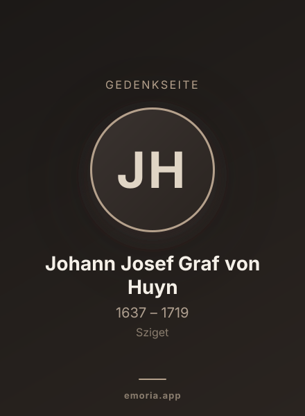 Gedenkportrait von Johann Josef Graf von Huyn