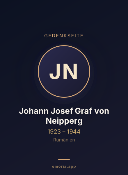 Gedenkportrait von Johann Josef Graf von Neipperg