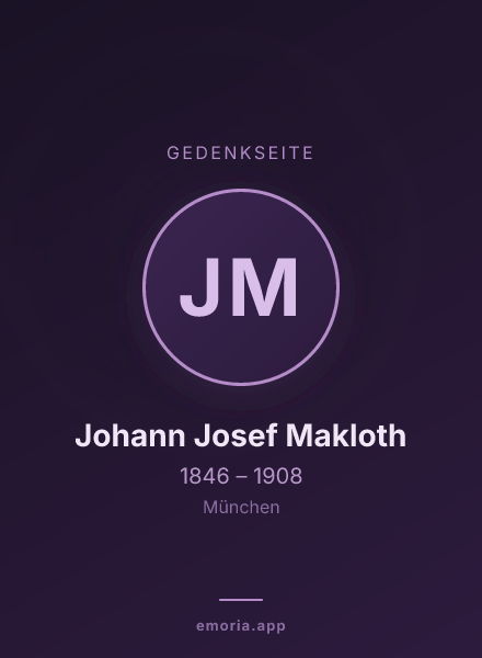 Gedenkportrait von Johann Josef Makloth