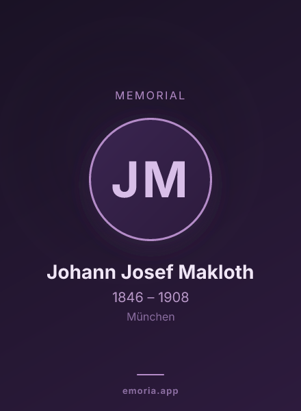 Memorial portrait of Johann Josef Makloth