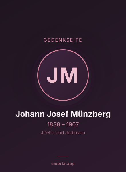 Gedenkportrait von Johann Josef Münzberg