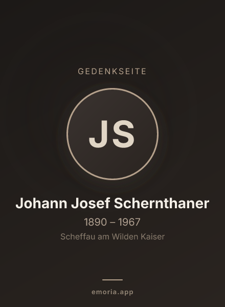 Gedenkportrait von Johann Josef Schernthaner