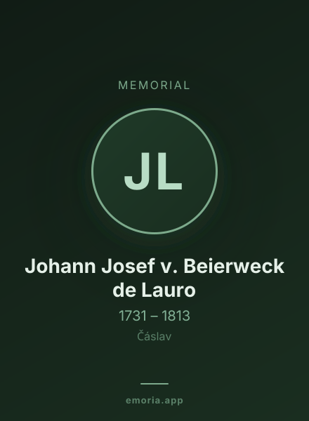 Memorial portrait of Johann Josef v. Beierweck de Lauro