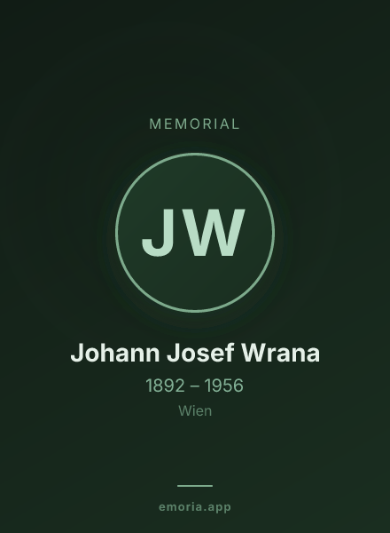 Memorial portrait of Johann Josef Wrana