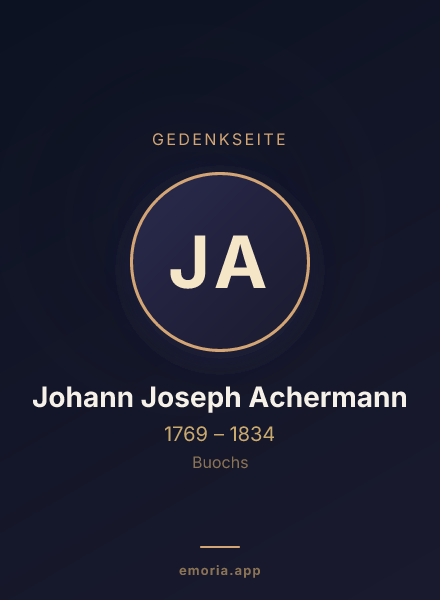 Gedenkportrait von Johann Joseph Achermann