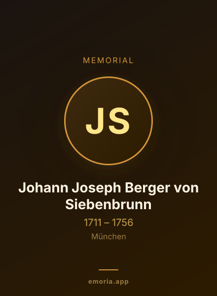 Memorial portrait of Johann Joseph Berger von Siebenbrunn