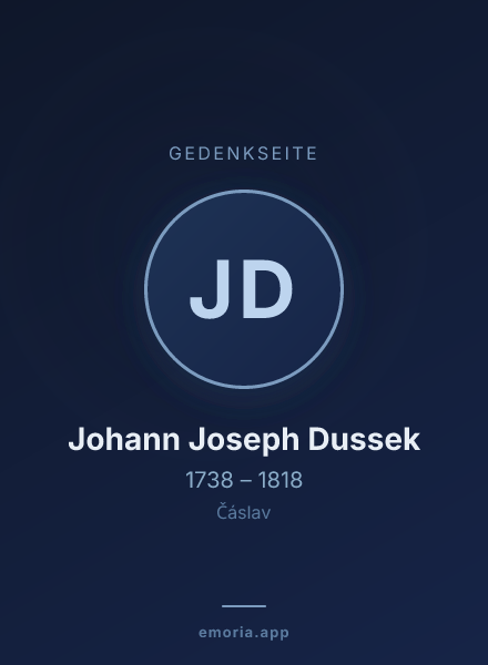 Gedenkportrait von Johann Joseph Dussek