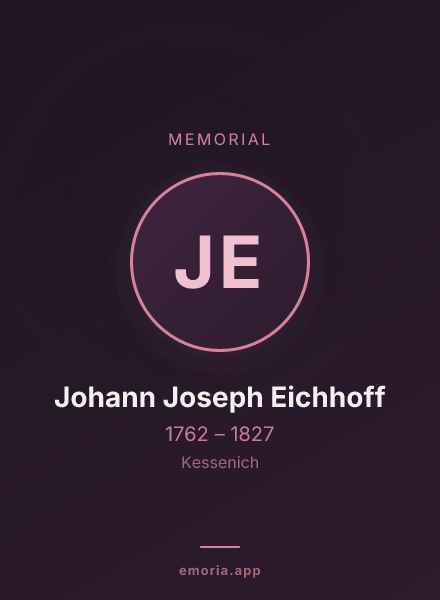 Memorial portrait of Johann Joseph Eichhoff