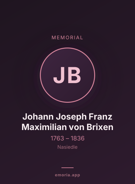 Memorial portrait of Johann Joseph Franz Maximilian von Brixen