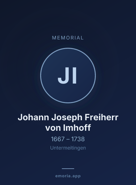 Memorial portrait of Johann Joseph Freiherr von Imhoff