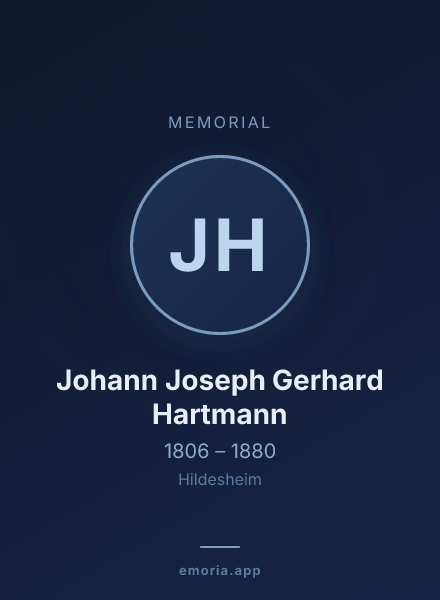 Memorial portrait of Johann Joseph Gerhard Hartmann
