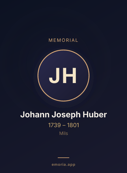 Memorial portrait of Johann Joseph Huber