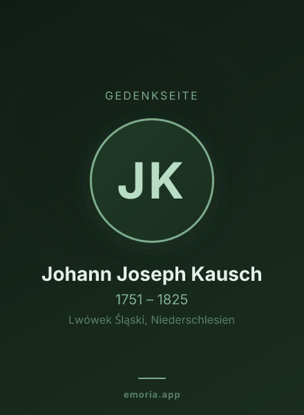 Gedenkportrait von Johann Joseph Kausch