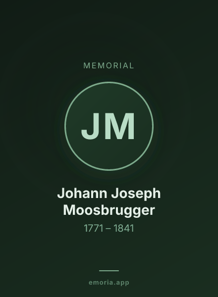 Memorial portrait of Johann Joseph Moosbrugger