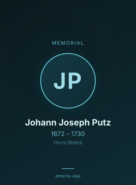Memorial portrait of Johann Joseph Putz