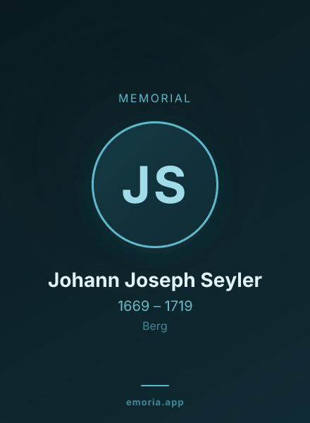 Memorial portrait of Johann Joseph Seyler