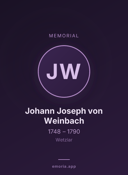 Memorial portrait of Johann Joseph von Weinbach