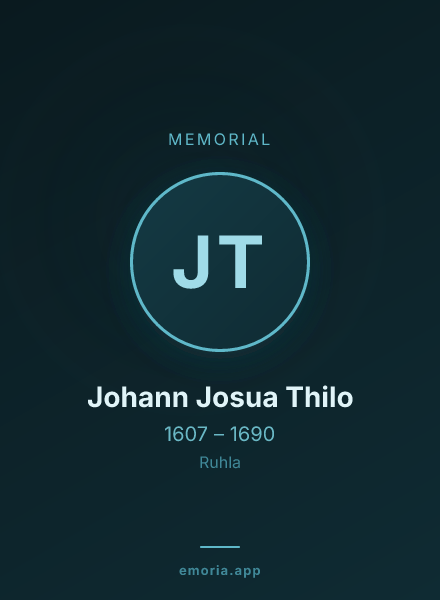 Memorial portrait of Johann Josua Thilo