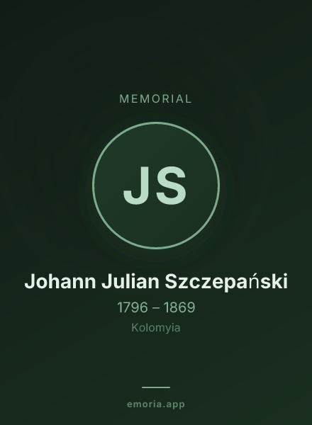 Memorial portrait of Johann Julian Szczepański