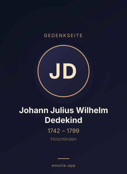 Gedenkportrait von Johann Julius Wilhelm Dedekind