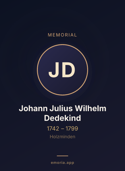 Memorial portrait of Johann Julius Wilhelm Dedekind
