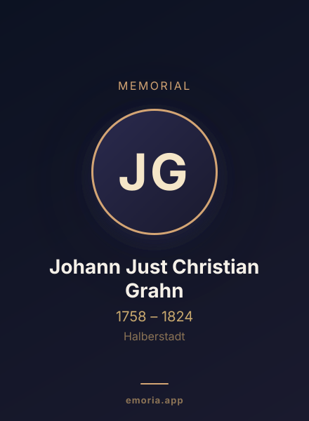 Memorial portrait of Johann Just Christian Grahn