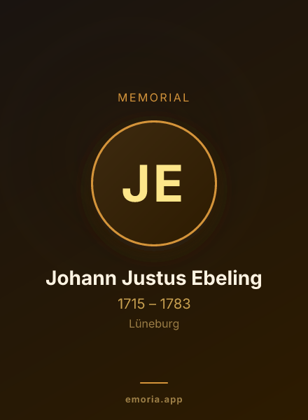 Memorial portrait of Johann Justus Ebeling