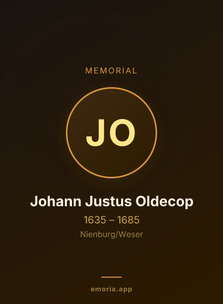 Memorial portrait of Johann Justus Oldecop