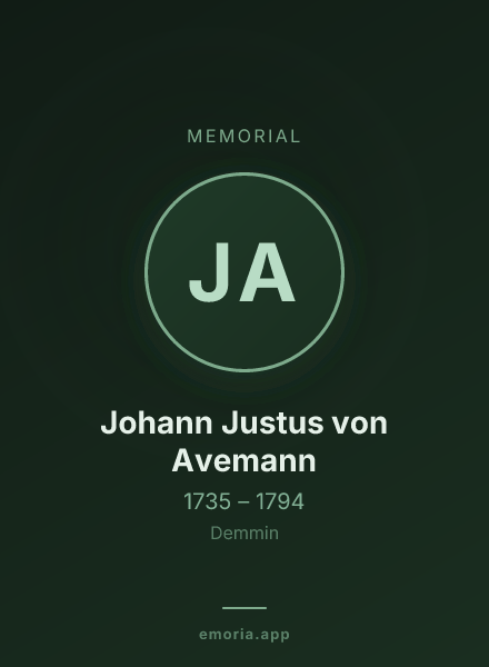 Memorial portrait of Johann Justus von Avemann