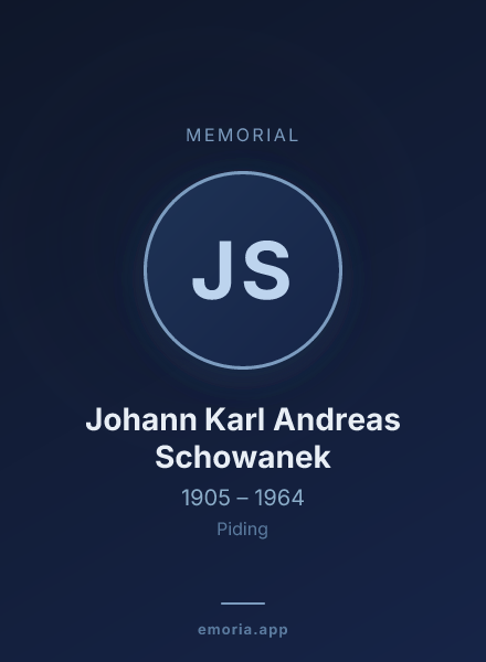 Memorial portrait of Johann Karl Andreas Schowanek