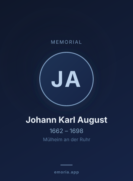 Memorial portrait of Johann Karl August