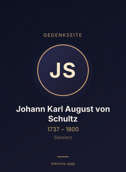 Gedenkportrait von Johann Karl August von Schultz