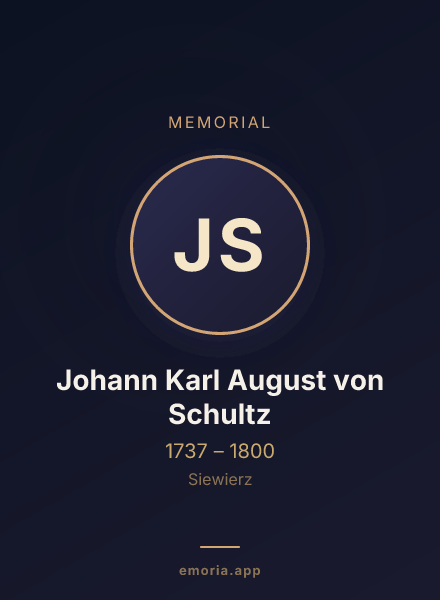 Memorial portrait of Johann Karl August von Schultz