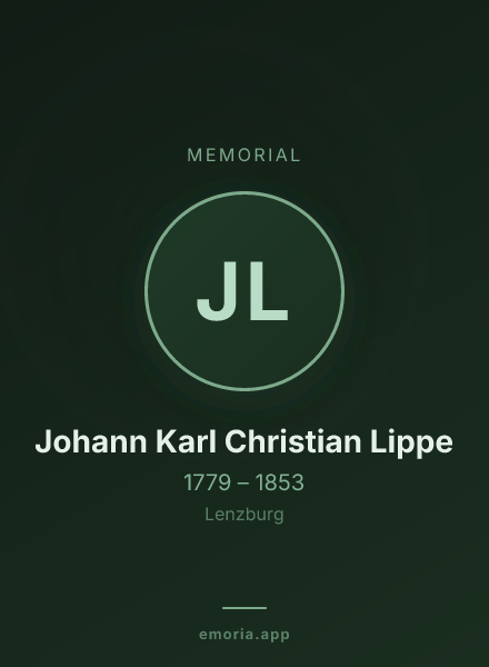 Memorial portrait of Johann Karl Christian Lippe
