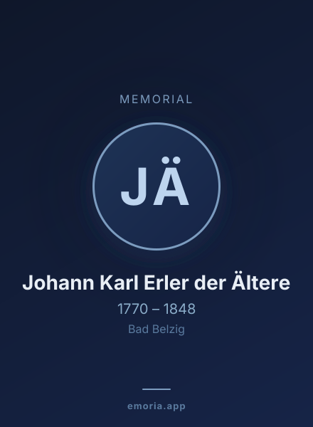 Memorial portrait of Johann Karl Erler der Ältere