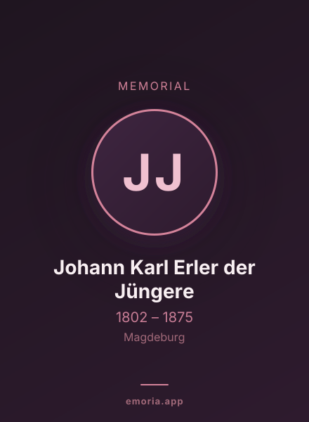 Memorial portrait of Johann Karl Erler der Jüngere