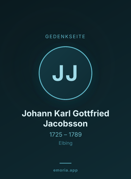 Gedenkportrait von Johann Karl Gottfried Jacobsson
