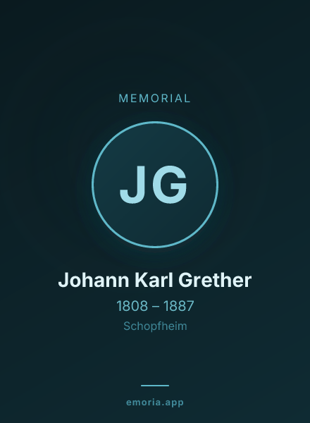 Memorial portrait of Johann Karl Grether