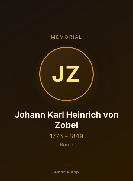 Memorial portrait of Johann Karl Heinrich von Zobel