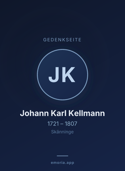 Gedenkportrait von Johann Karl Kellmann
