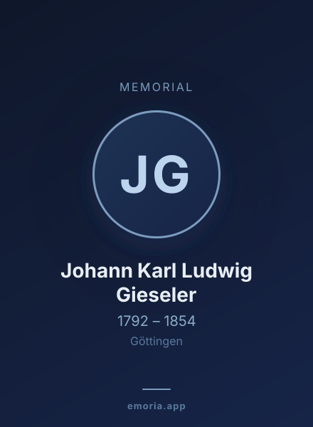 Memorial portrait of Johann Karl Ludwig Gieseler