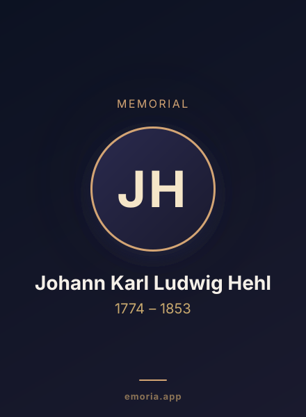 Memorial portrait of Johann Karl Ludwig Hehl