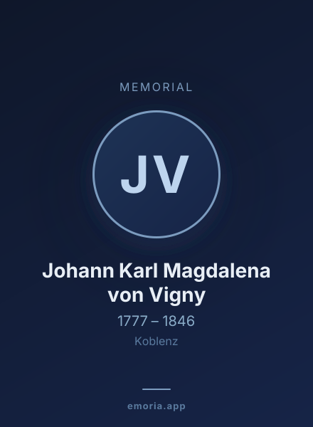 Memorial portrait of Johann Karl Magdalena von Vigny