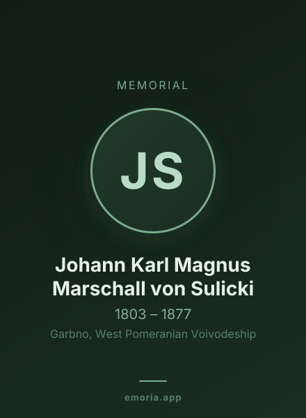 Memorial portrait of Johann Karl Magnus Marschall von Sulicki